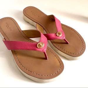 SOLD Coach Pink Flip Flops